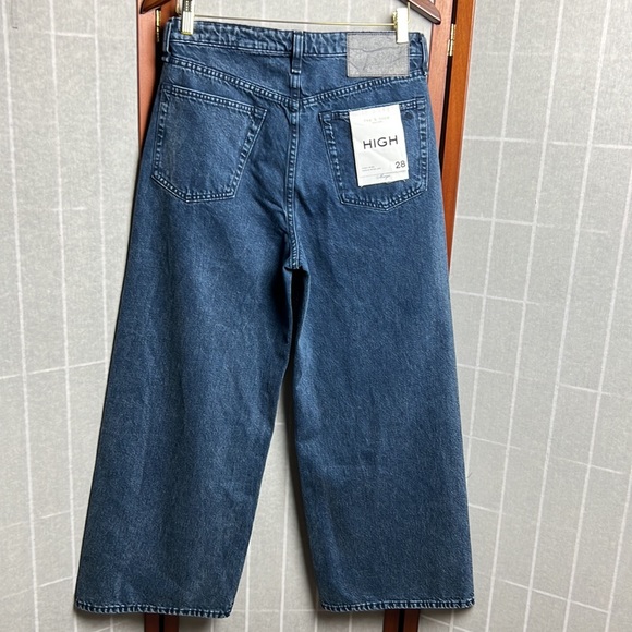 Rag & Bone Maya High Rise Ankle Wide Leg Bride Trail Blue Jeans Womens Size 28 - Picture 7 of 11
